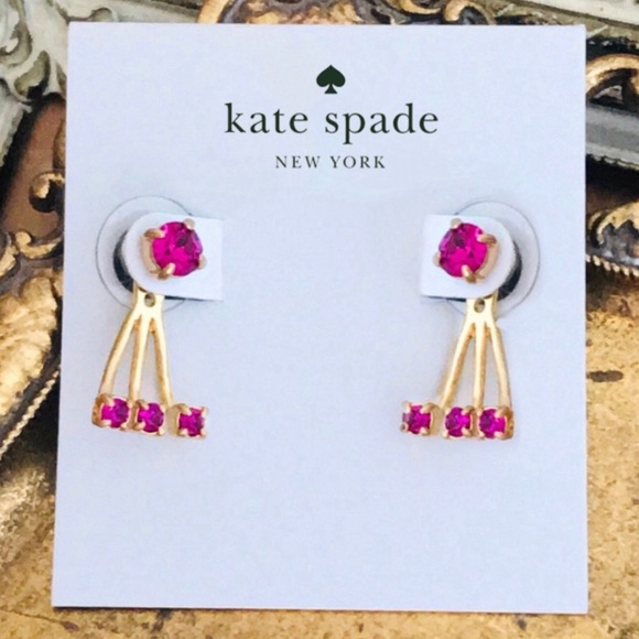 KATE SPADE • Dainty Sparklers Ear Jackets Earrings - Picture 7 of 7